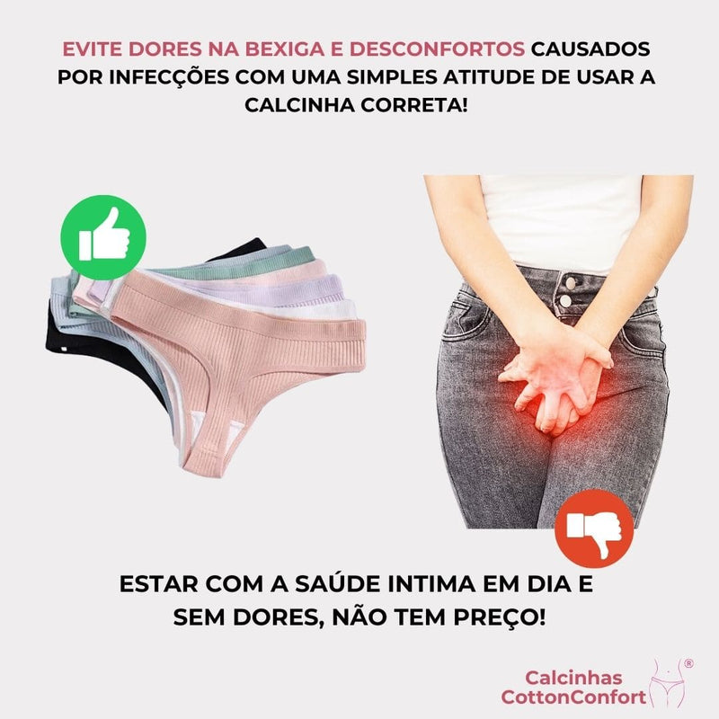 [PROMOÇÃO DE LANÇAMENTO COMPRE 5 LEVE 10] Calcinha CottonConfort® + FRETE GRÁTIS + BRINDES
